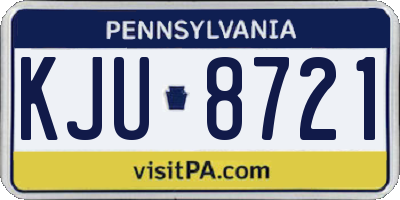 PA license plate KJU8721