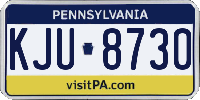 PA license plate KJU8730