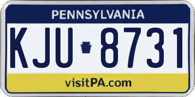 PA license plate KJU8731
