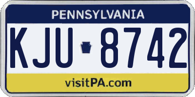 PA license plate KJU8742