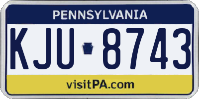 PA license plate KJU8743