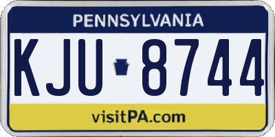 PA license plate KJU8744
