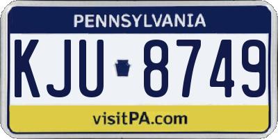 PA license plate KJU8749