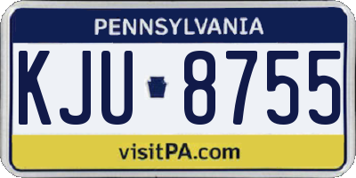 PA license plate KJU8755