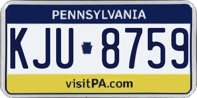 PA license plate KJU8759