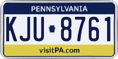 PA license plate KJU8761