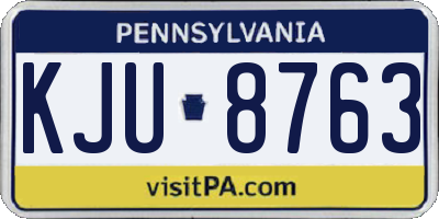 PA license plate KJU8763