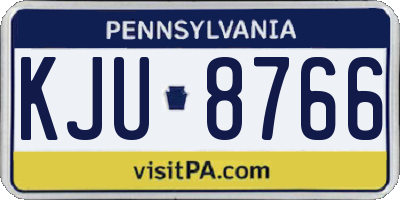 PA license plate KJU8766