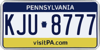 PA license plate KJU8777