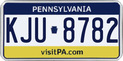 PA license plate KJU8782