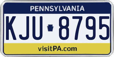 PA license plate KJU8795