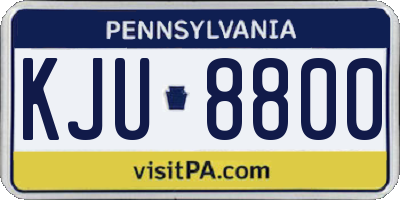 PA license plate KJU8800