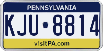 PA license plate KJU8814