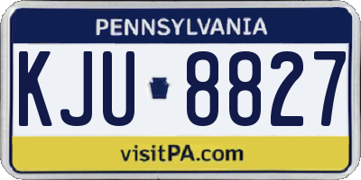 PA license plate KJU8827