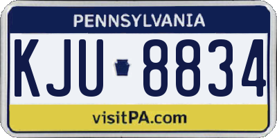 PA license plate KJU8834
