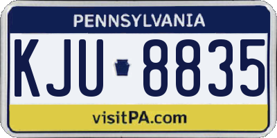 PA license plate KJU8835