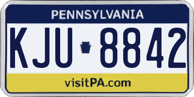 PA license plate KJU8842