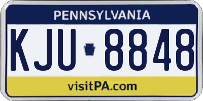 PA license plate KJU8848