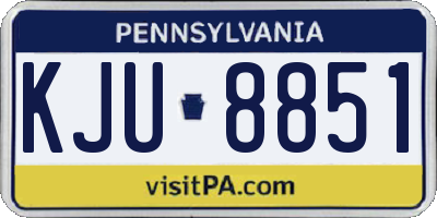 PA license plate KJU8851