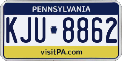 PA license plate KJU8862