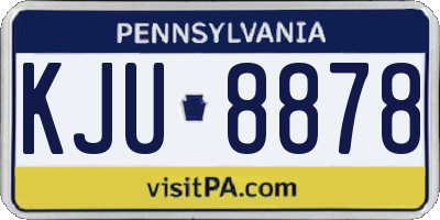 PA license plate KJU8878