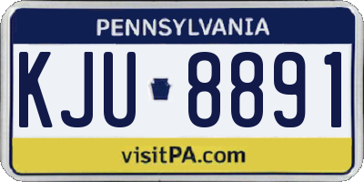 PA license plate KJU8891