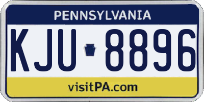 PA license plate KJU8896