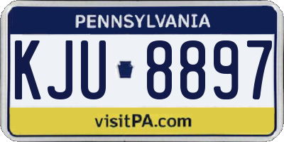 PA license plate KJU8897