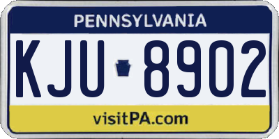 PA license plate KJU8902
