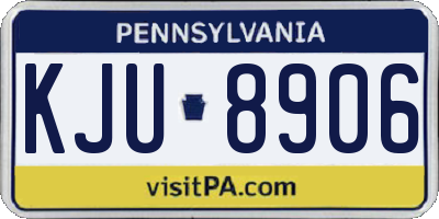 PA license plate KJU8906