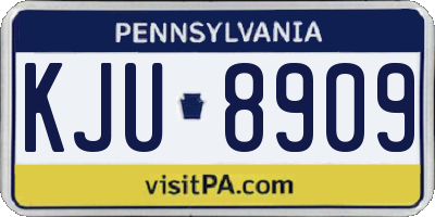 PA license plate KJU8909