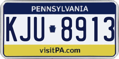 PA license plate KJU8913