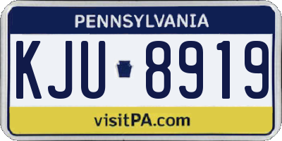PA license plate KJU8919