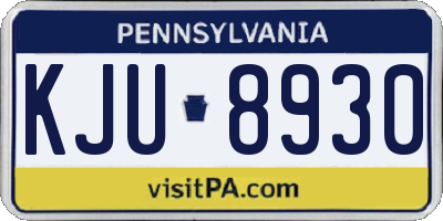 PA license plate KJU8930