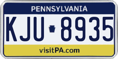 PA license plate KJU8935