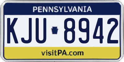 PA license plate KJU8942