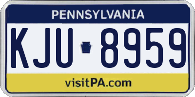 PA license plate KJU8959