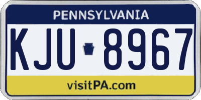 PA license plate KJU8967