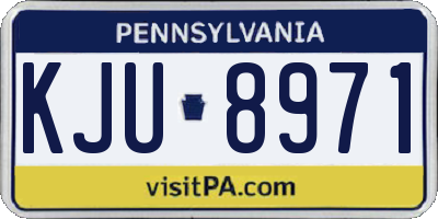 PA license plate KJU8971