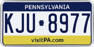 PA license plate KJU8977
