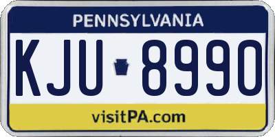 PA license plate KJU8990