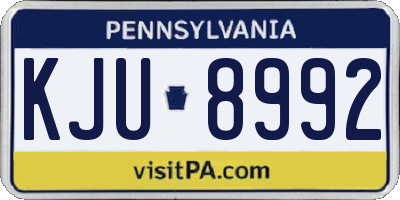 PA license plate KJU8992