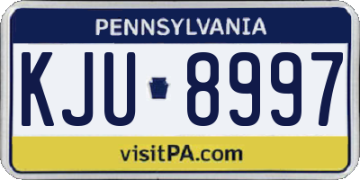 PA license plate KJU8997