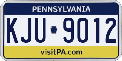 PA license plate KJU9012