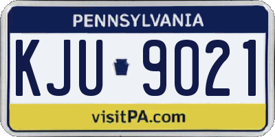 PA license plate KJU9021