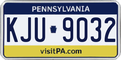 PA license plate KJU9032
