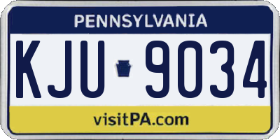 PA license plate KJU9034