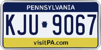 PA license plate KJU9067