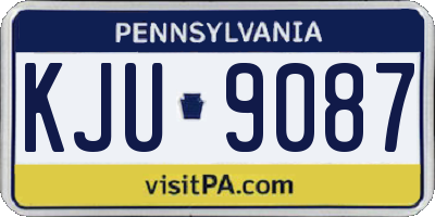 PA license plate KJU9087