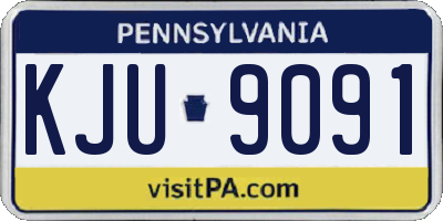PA license plate KJU9091